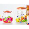 1000ml Glass Storage Jar Storage Can with Bamboo Lid